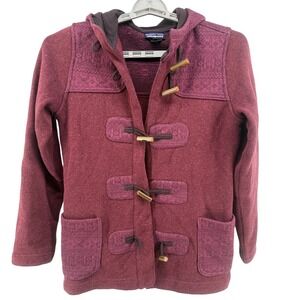 Patagonia Women's Better Sweater Icelandic Coat Oxblood Red Knit Size M